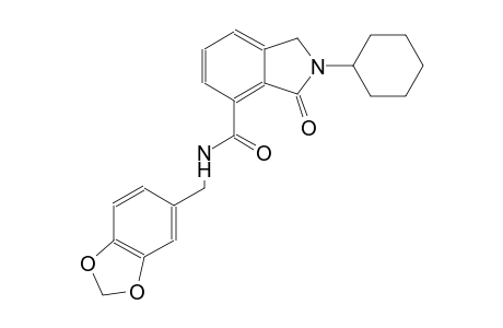 1H-isoindole-4-carboxamide, N-(1,3-benzodioxol-5-ylmethyl)-2-cyclohexyl-2,3-dihydro-3-oxo-