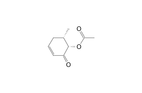 2-Cyclohexen-1-one, 6-(acetyloxy)-5-methyl-, cis-