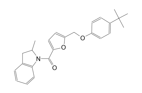 1-{5-[(4-tert-butylphenoxy)methyl]-2-furoyl}-2-methylindoline