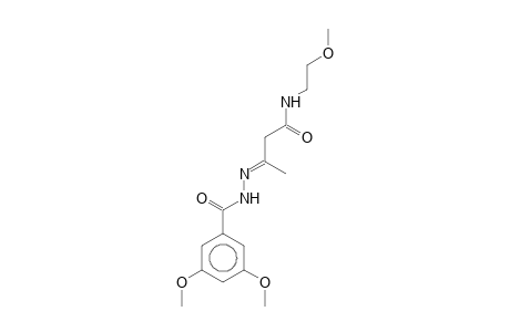 3-[(3,5-Dimethoxybenzoyl)hydrazono]-N-(2-methoxyethyl)butyramide