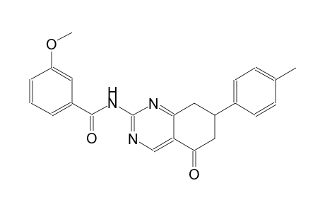 3-methoxy-N-[7-(4-methylphenyl)-5-oxo-5,6,7,8-tetrahydro-2-quinazolinyl]benzamide