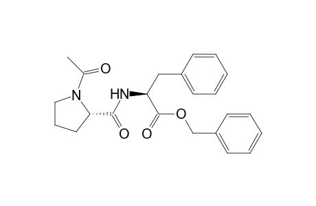 L-Phenylalanine, N-(1-acetyl-L-prolyl)-, phenylmethyl ester