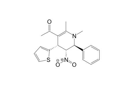 1-((4R,5R,6S)-1,2-dimethyl-5-nitro-6-phenyl-4-(thiophen-2-yl)-1,4,5,6-tetrahydropyridin-3-yl)ethanone