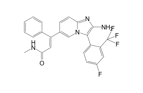 2-Amino-3-(2-trifluoromethyl-4-fluorophenyl)-6-[(E)-1-phenyl-2-(N-methylcarbomyl)vinyl]imidazo[1,2-a]pyridine