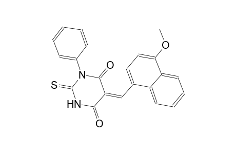 4,6(1H,5H)-pyrimidinedione, dihydro-5-[(4-methoxy-1-naphthalenyl)methylene]-1-phenyl-2-thioxo-, (5Z)-