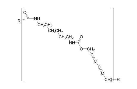 Polyurethane with conjugated triple bonds