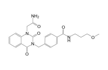 4-[(1-(2-amino-2-oxoethyl)-2,4-dioxo-1,4-dihydro-3(2H)-quinazolinyl)methyl]-N-(3-methoxypropyl)benzamide