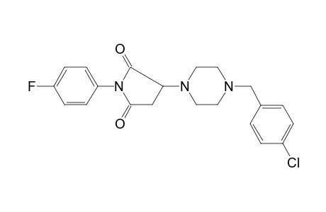 3-[4-(4-chlorobenzyl)-1-piperazinyl]-1-(4-fluorophenyl)-2,5-pyrrolidinedione