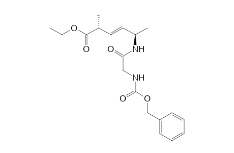 (E,2R,5R)-2-methyl-5-[[1-oxo-2-(phenylmethoxycarbonylamino)ethyl]amino]-3-hexenoic acid ethyl ester