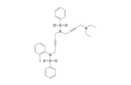 N-[9-Diethylamino-5-(benzenesulfonyl)-5-azanona-2',7'-diyn-1-yl]-N-benesulfonyl-N-(2-iodophenyl)amine