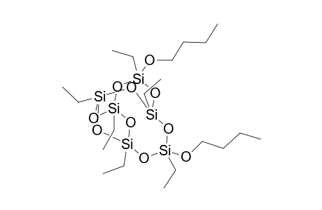 1,3,5,7,9,11-Hexaethyl-5,9-dibutoxytricyclo[5.5.1.1(2.10)1(4,8)]hexasiloxane