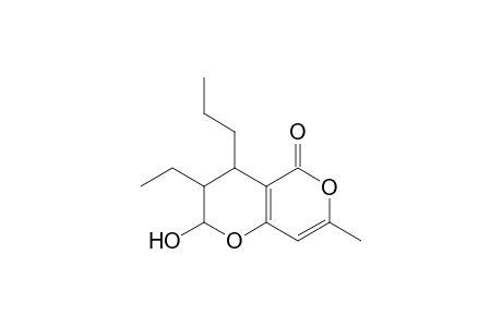 3-Ethyl-2-hydroxy-7-methyl-4-propyl-3,4-dihydro-2H-pyrano[3,2-c]pyran-5-one
