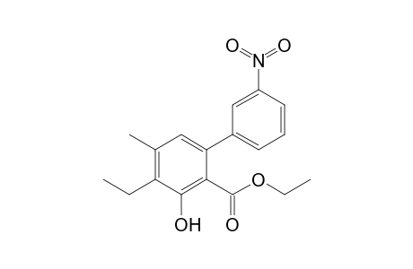 Ethyl 4-ethyl-3-hydroxy-5-methyl-3'-nitrobiphenyl-2-carboxylate