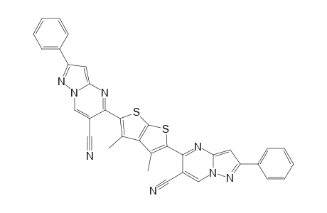 6-[5-(7-CYANOPYRAZOLO-[1,5-A]-PYRIMIDIN-6-YL)-3,4-DIMETHYLTHIENO-[2,3-B]-THIOPHEN-2-YL]-2-PHENYL-PYRAZOLO-[1,5-A]-PYRIMIDINE-7-CARBONITRILE