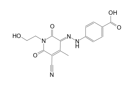 4-[(2E)-2-(5-cyano-1-(2-hydroxyethyl)-4-methyl-2,6-dioxo-1,6-dihydro-3(2H)-pyridinylidene)hydrazino]benzoic acid