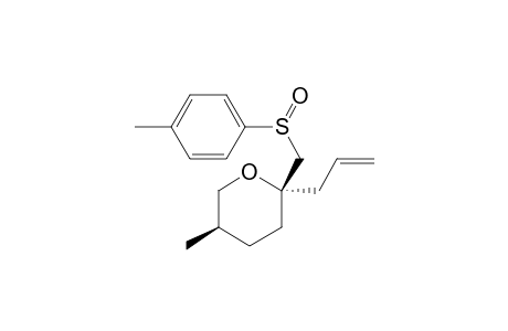 (2S,5R,Rs)-2-Allyl-5-methyl-2-(p-tolylsulfinylmethyl)tetrahydropyran