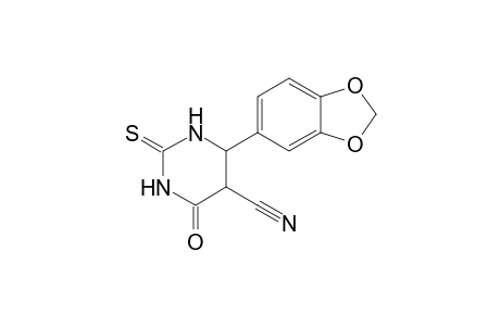 4-(1,3-benzodioxol-5-yl)-6-keto-2-thioxo-hexahydropyrimidine-5-carbonitrile