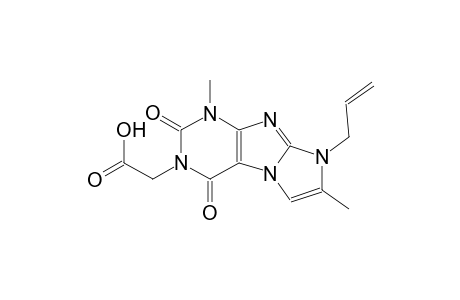 1H-imidazo[2,1-f]purine-3-acetic acid, 2,3,4,8-tetrahydro-1,7-dimethyl-2,4-dioxo-8-(2-propenyl)-