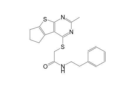 acetamide, 2-[(6,7-dihydro-2-methyl-5H-cyclopenta[4,5]thieno[2,3-d]pyrimidin-4-yl)thio]-N-(2-phenylethyl)-