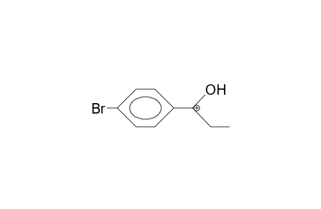 (4-Bromo-phenyl)-ethyl-hydroxy-carbenium cation