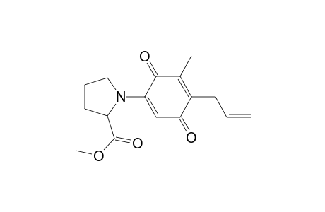 6-Allyl-3-[2-(methoxycarbonyl)-1-pyrrolidinyl]-5-methyl-1,4-benzoquinone