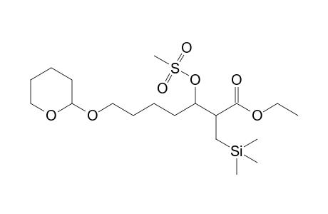 Ethyl 3-mesyloxy-7-(tetrahydropyranyloxy)-2-(trimethylsilylmethyl)heptanoate