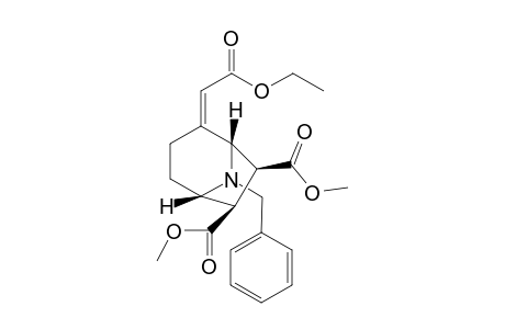 Dimethyl (Z,1RS,5RS,6SR,7RS)-(8-benzyl-2-(ethoxycarbonyl)methylene-8-azabicyclo[3.2.1]octane)-6,7-dicarboxylate