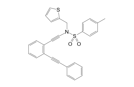 4-methyl-N-((2-(phenylethynyl)phenyl)ethynyl)-N-(thiophen-2-ylmethyl)benzenesulfonamide