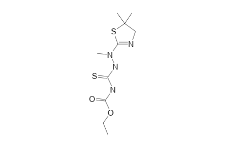 4-ETHOXY-CARBONYL-1-METHYL-1-(5,5-DIMETHYL-1,3-THIAZOLIN-2-YL)-THIO-SEMICARBAZIDE