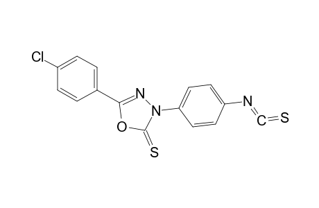 1,3,4-oxadiazole-2(3H)-thione, 5-(4-chlorophenyl)-3-(4-isothiocyanatophenyl)-
