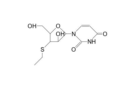 1-(3'-Deoxy-3'-ethylthio-B-D-lyxo-furanosyl)-uracil