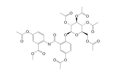 N-(2'-BETA-GLUCOPYRANOSYL-5'-HYDROXYSALICYL)-5-HYDROXYANTHRANILIC-ACID-METHYLESTER-PERACETYLATED