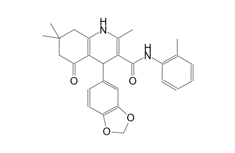 3-quinolinecarboxamide, 4-(1,3-benzodioxol-5-yl)-1,4,5,6,7,8-hexahydro-2,7,7-trimethyl-N-(2-methylphenyl)-5-oxo-