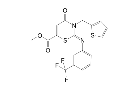 2H-1,3-Thiazine-6-carboxylic acid, 3,4-dihydro-4-oxo-3-(2-thienylmethyl)-2-[[3-(trifluoromethyl)phenyl]imino]-, methyl ester