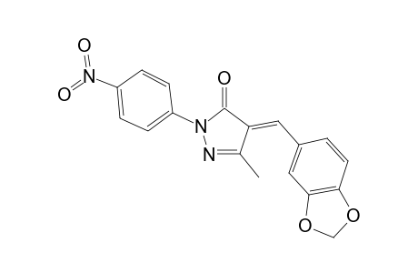 (4E)-4-(1,3-benzodioxol-5-ylmethylene)-5-methyl-2-(4-nitrophenyl)pyrazol-3-one