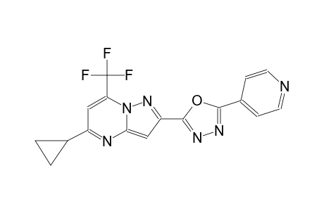 5-cyclopropyl-2-[5-(4-pyridinyl)-1,3,4-oxadiazol-2-yl]-7-(trifluoromethyl)pyrazolo[1,5-a]pyrimidine