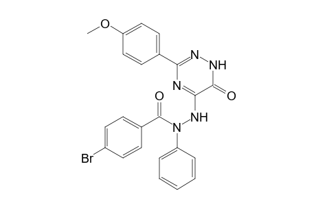 5-[N-(p-Bromobenzoyl)-N-phenylhydrazino]-3-(p-methoxyphenyl)-1,2,4-triazin-6-one