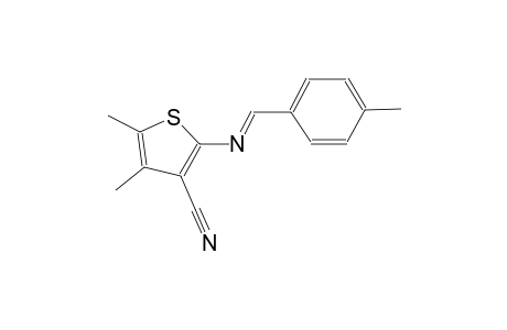 4,5-dimethyl-2-{[(E)-(4-methylphenyl)methylidene]amino}-3-thiophenecarbonitrile
