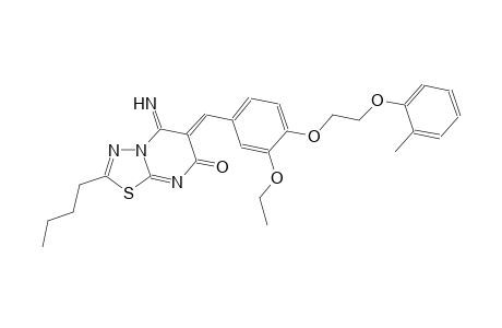 7H-[1,3,4]thiadiazolo[3,2-a]pyrimidin-7-one, 2-butyl-6-[[3-ethoxy-4-[2-(2-methylphenoxy)ethoxy]phenyl]methylene]-5,6-dihydro-5-imino-, (6Z)-