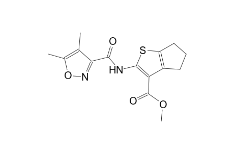 methyl 2-{[(4,5-dimethyl-3-isoxazolyl)carbonyl]amino}-5,6-dihydro-4H-cyclopenta[b]thiophene-3-carboxylate