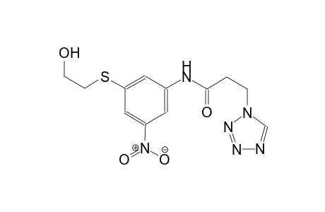 N-{3-[(2-hydroxyethyl)sulfanyl]-5-nitrophenyl}-3-(1H-tetraazol-1-yl)propanamide