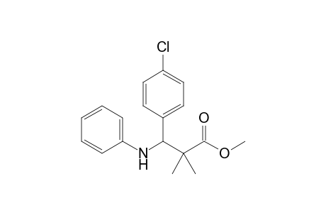 Methyl 3-anilino-3-(4-chlorophenyl)-2,2-dimethylpropanoate