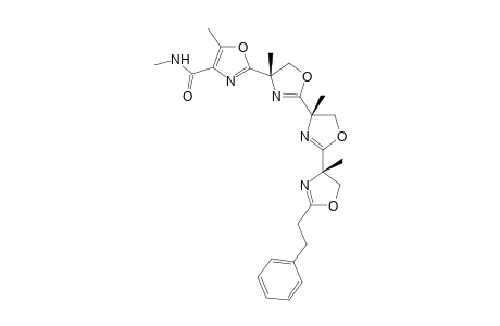 N,5-dimethyl-2-[(4S)-4-methyl-2-[(4S)-4-methyl-2-[(4S)-4-methyl-2-phenethyl-2-oxazolin-4-yl]-2-oxazolin-4-yl]-2-oxazolin-4-yl]oxazole-4-carboxamide