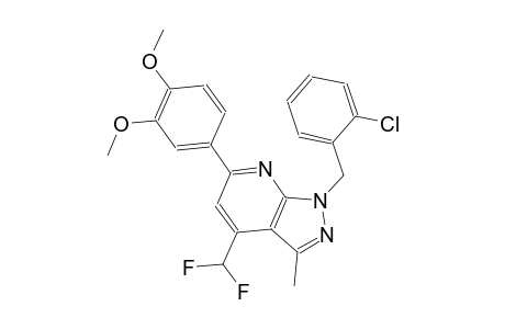 1H-pyrazolo[3,4-b]pyridine, 1-[(2-chlorophenyl)methyl]-4-(difluoromethyl)-6-(3,4-dimethoxyphenyl)-3-methyl-
