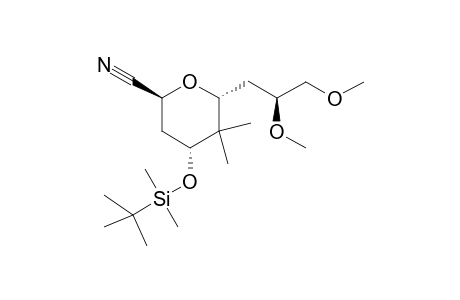 (2S,4R,6R)-4-tert-Butyldimethylsiloxy-6-[(S)-2,3-dimethylpropyl]-tetrahydro-5,5-dimethyl-2H-pyran-2-carbonitrile