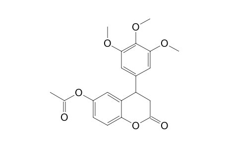 (+/-)-6-ACETOXY-4-(3',4',5'-TRIMETHOXYPHENYL)-3,4-DIHYDROCOUMARIN