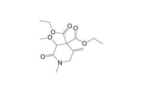 2-Keto-3-methoxy-1-methyl-5-methylene-piperidine-4,4-dicarboxylic acid diethyl ester