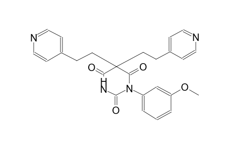 2,4,6(1H,3H,5H)-pyrimidinetrione, 1-(3-methoxyphenyl)-5,5-bis[2-(4-pyridinyl)ethyl]-