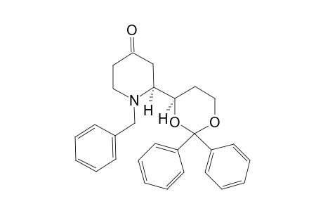 syn-(S)-1-Benzyl-2-((S)-2,2-diphenyl-[1,3]dioxan-4-yl)-piperidin-4-one