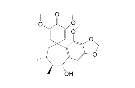 Spiro[5H-cyclohepta[f]-1,3-benzodioxole-5,1'-[2,5]cyclohexadien]-4'-one, 6,7,8,9-tetrahydro-9-hydroxy-3',4,5'-trimethoxy-7,8-dimethyl-, [7R-(7.alpha.,8.beta.,9.alpha.)]-